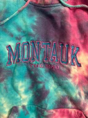MONTAUK TIE DYE HOODIE SWEATSHIRT BY EXIST M